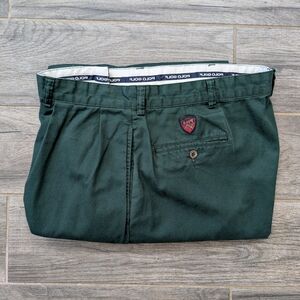 Vintage Polo Golf Pants Men's Size 38x32 Green Classic Fit 100% Cotton